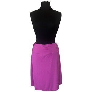 Faded Glory Fuchsia Pink A-Line Midi Skirt Polyester Rayon Blend Junior's Size M